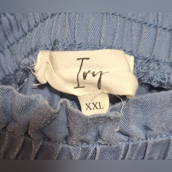 XXL Women's Casual Blue Wide Leg Pants - Picture 4 of 4